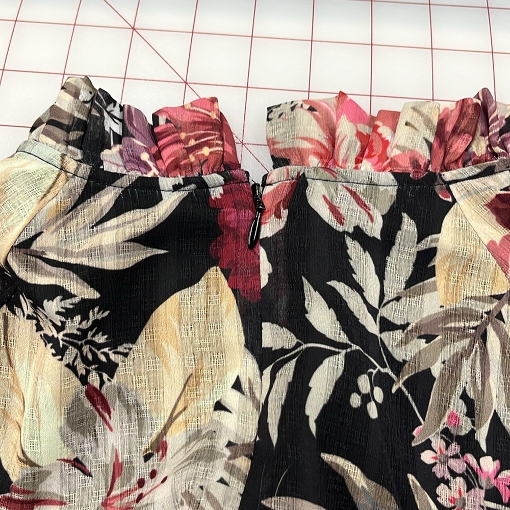 SHEIKE "Mahalo" Party/Romance Tiered Ruffle Keyhole Jacquard Floral Dress SZ 8 - Picture 7 of 15